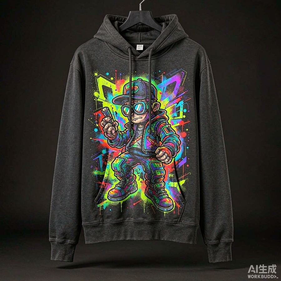 临沂潮牌服饰印花加工成品图