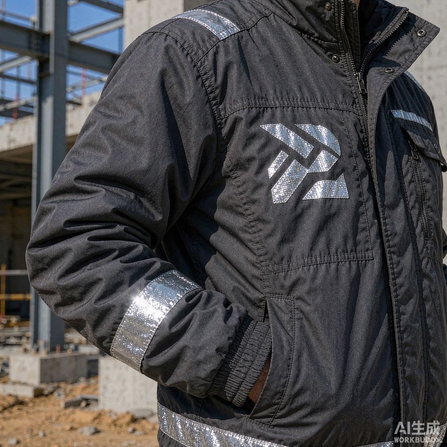 临沂劳保工装反光字印花案例