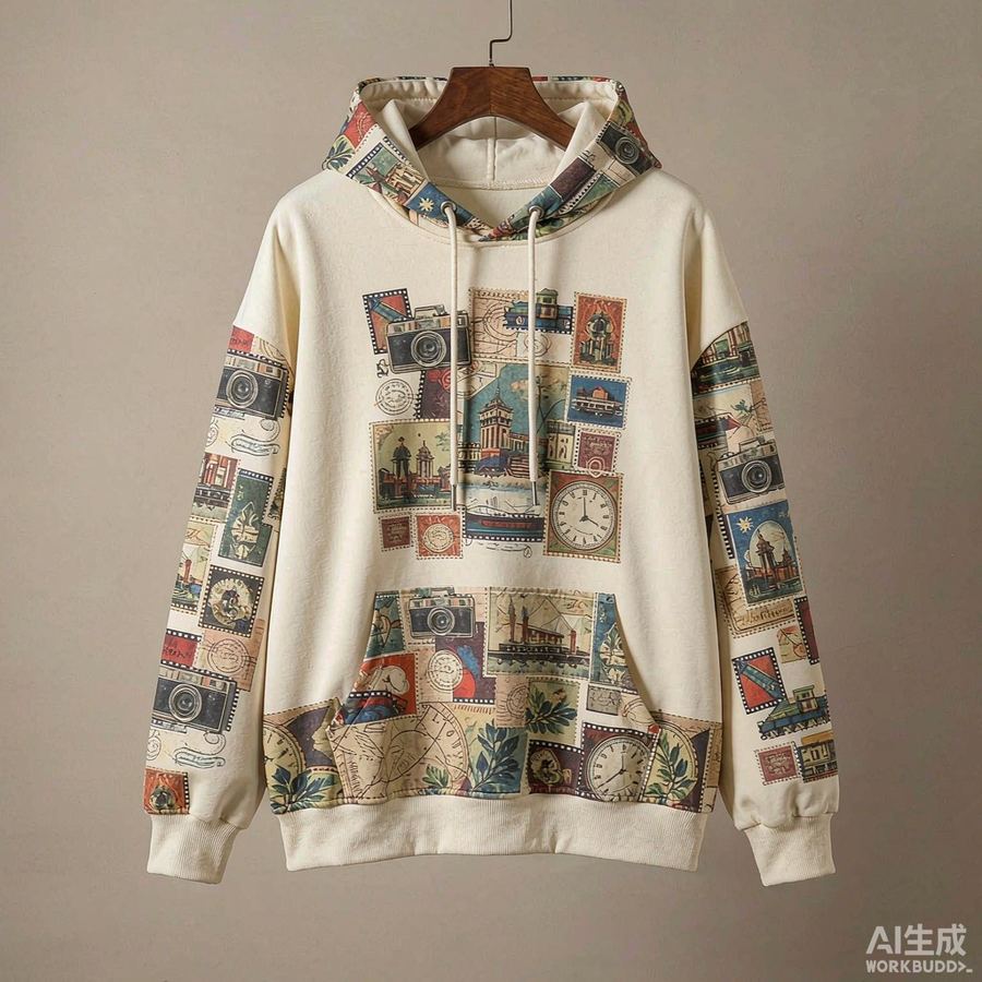 临沂潮牌帽衫DTF满印印花案例