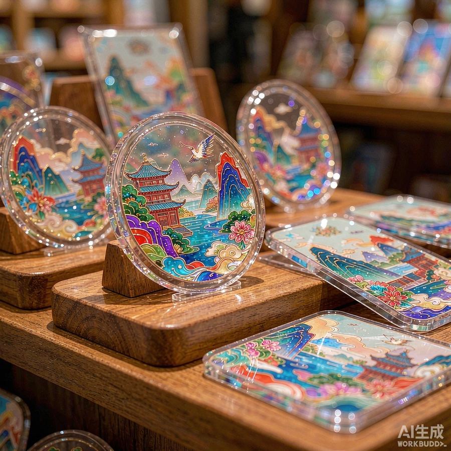 临沂文创周边水晶标UV打印案例
