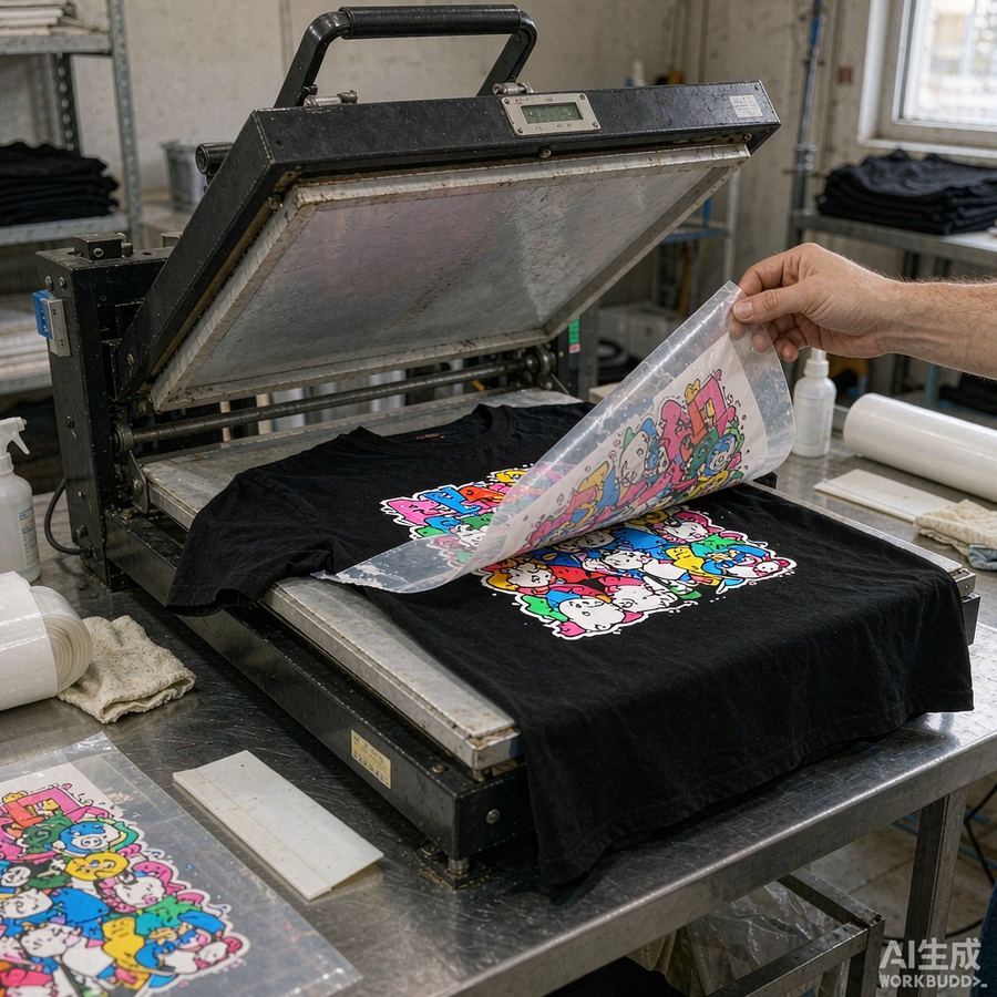 临沂DTF白墨烫画印花车间实拍